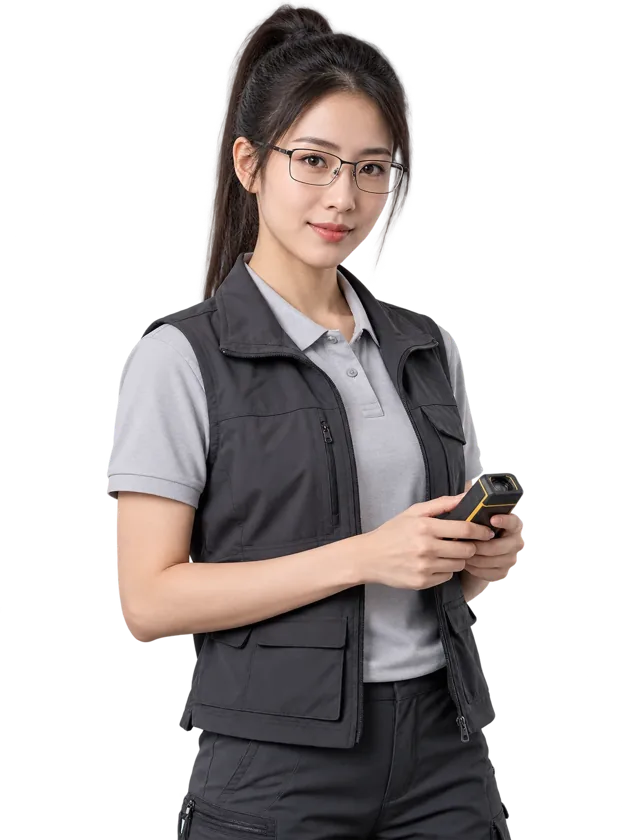 驗屋人員手持檢測儀器