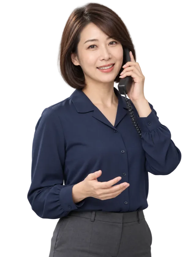 客服人員手持電話